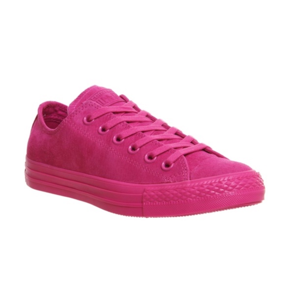 pink converse leather